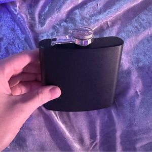 Plain black flask